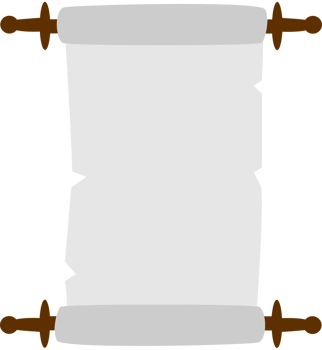 Scrolled paper with ribbon vector