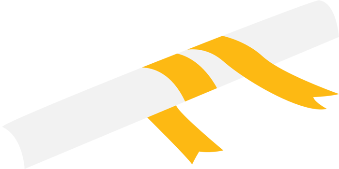 Scrolled paper with ribbon vector