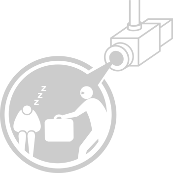 Crime in action caught in CCTV vector