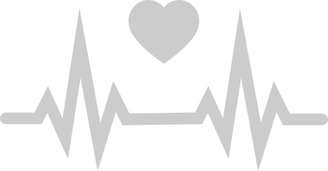 Heartbeat short line vector