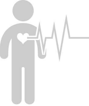Heartbeat human pictogram vector