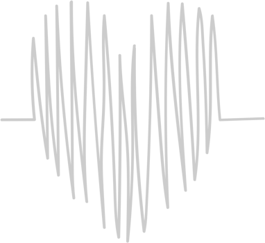 Heartbeat create heart shape vector
