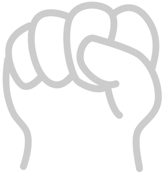 Fist outline  vector