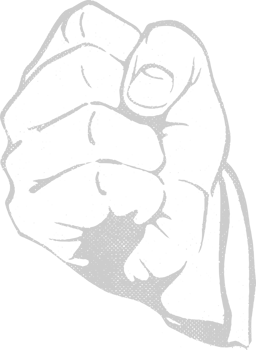 Fist outline  vector