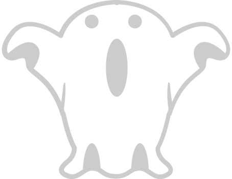 Ghost outline vector
