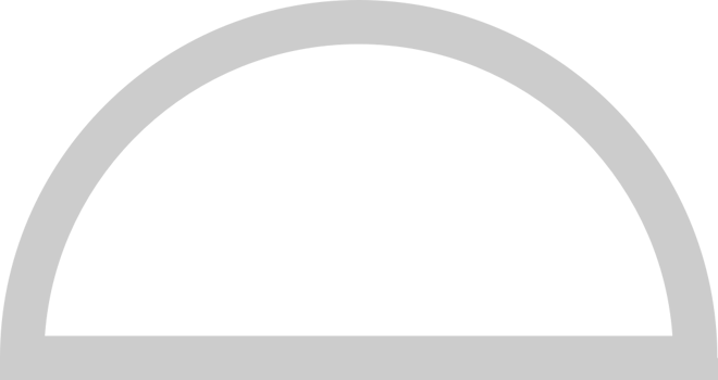 Half circle line vector