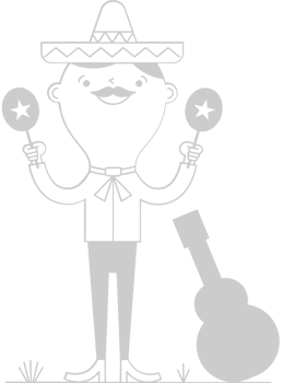 Mariachi player sombrero vector