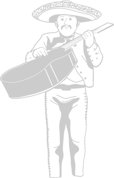 Mariachi player sombrero vector