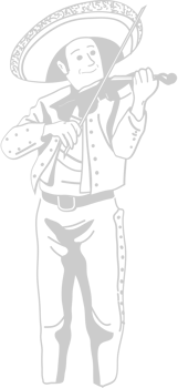 Mariachi player sombrero vector
