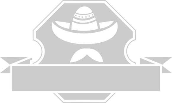 Sombrero badge and banner vector
