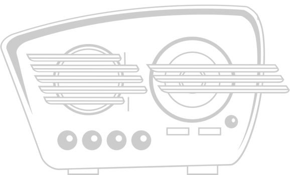 Radio outline detail vector