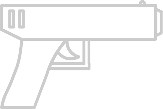 Police hand gun outline vector
