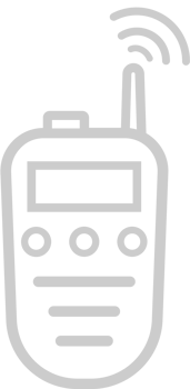 Police walkie talkie outline vector
