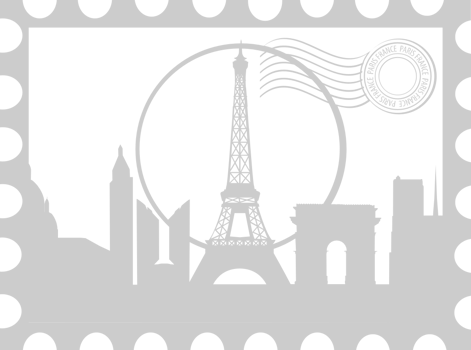 Paris postage stamp vector