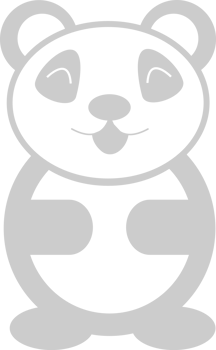 Panda cute character vector
