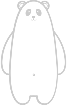 Panda cute character vector