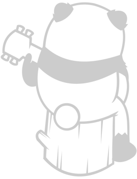 Panda cute character vector