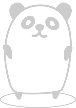 Panda cute character outline vector