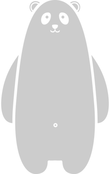Panda cute character vector