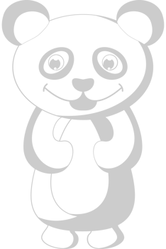 Panda cute character vector