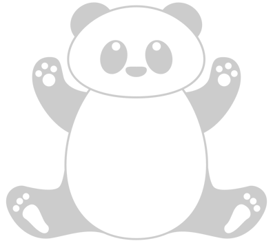 Panda cute character vector