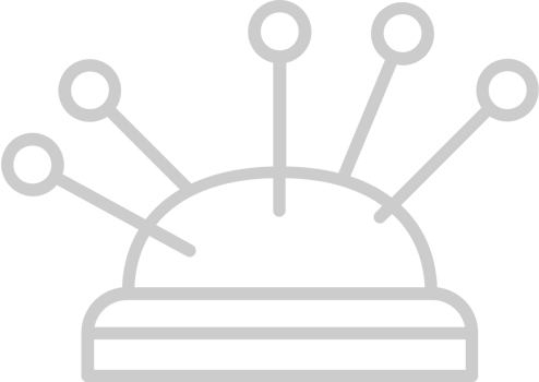Sewing pin cushion vector