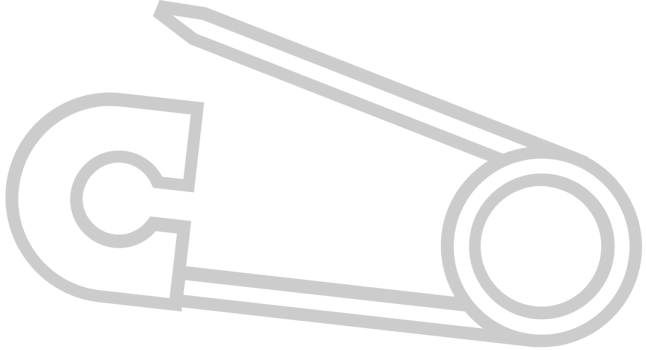 Sewing safety pin vector