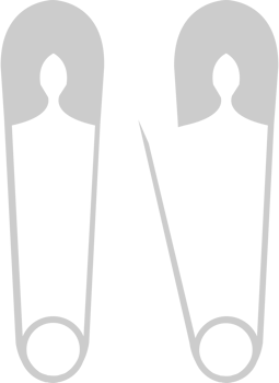 Sewing safety pin vector