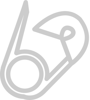Sewing safety pin vector