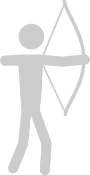 Olympic pictogram archery vector