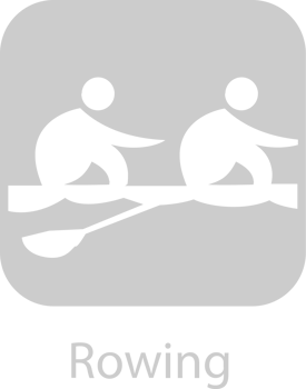 Olympic pictogram rowing vector