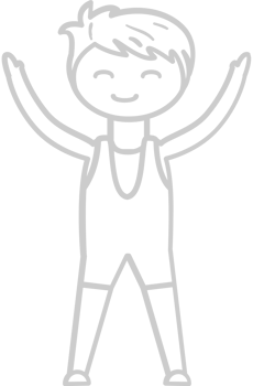 Wrestling cute character vector
