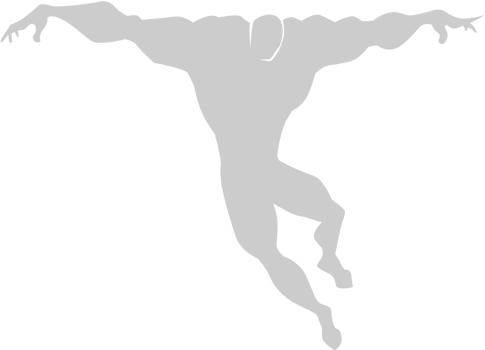 Superhero pose silhouette vector