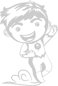 Superhero action pose vector