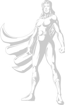 Superhero action pose vector