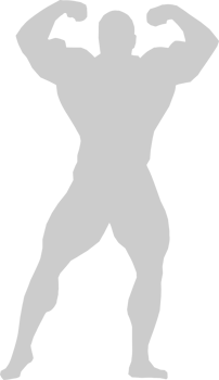 Muscle men silhouette vector