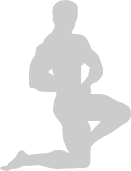 Muscle men silhouette vector