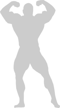 Muscle men silhouette vector