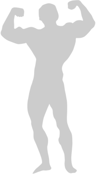 Muscle men silhouette vector