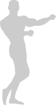 Muscle men silhouette vector