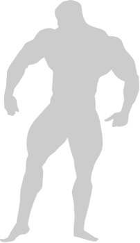 Muscle men silhouette vector