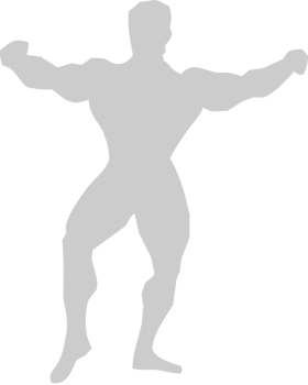 Muscle men silhouette vector