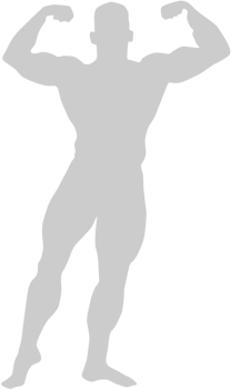 Muscle men silhouette vector
