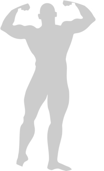 Muscle men silhouette vector