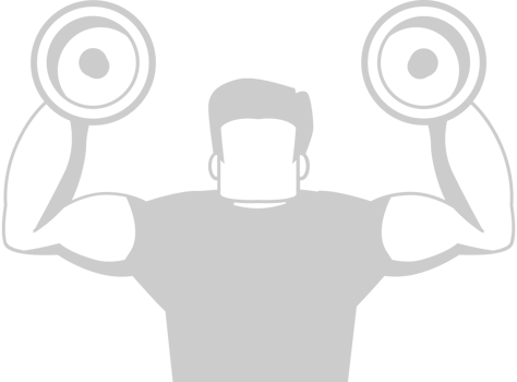 Muscle men half body vector