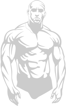 Muscle men half body vector