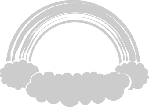 Rainbow clouds vector