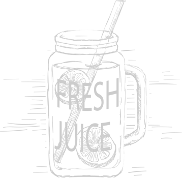 Juice hand drawn vector