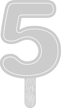 Number 5 vector