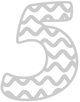 Number 5 vector